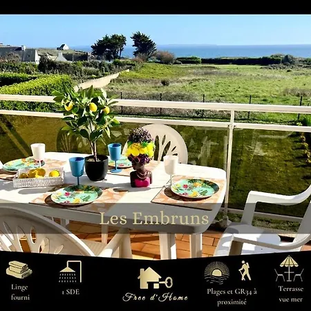 Les Embruns - Vue Ocean - Terrasse - Plages - Gr34 Le Pouldu Buitenkant foto